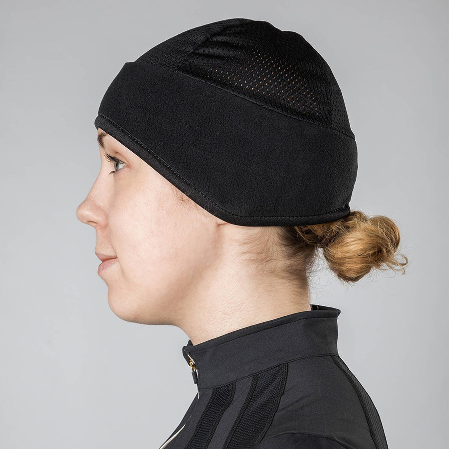 Large (57- 59 cm) Back On Track Fleece Headband with Mesh Top Black