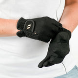 Size 10.5 Back On Track Therapeutic Riding Gloves Pair Black