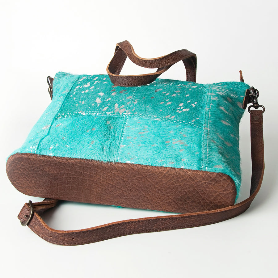 American Darling Hair-on Cowhide Tote Bag – Genuine Leather Western Handbag Adjustable Strap