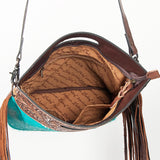 American Darling Clutch Hand Tooled Saddle Blanket Fabric Genuine Leather Western Women Bag Handbag Purse | Purses for Cute