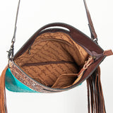 American Darling Clutch Hand Tooled Saddle Blanket Fabric Genuine