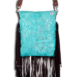 American Darling ADBGS192TRQ Hair On Genuine Leather Women Bag W. by Hilason – Cowboy and equestrian accessories