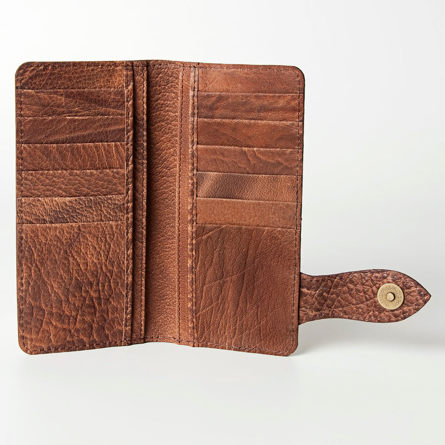 American Darling Wallet Bag Handcrafted from Hand Tooled Floral Genuine Leather with YKK Zipper and Large Capacity
