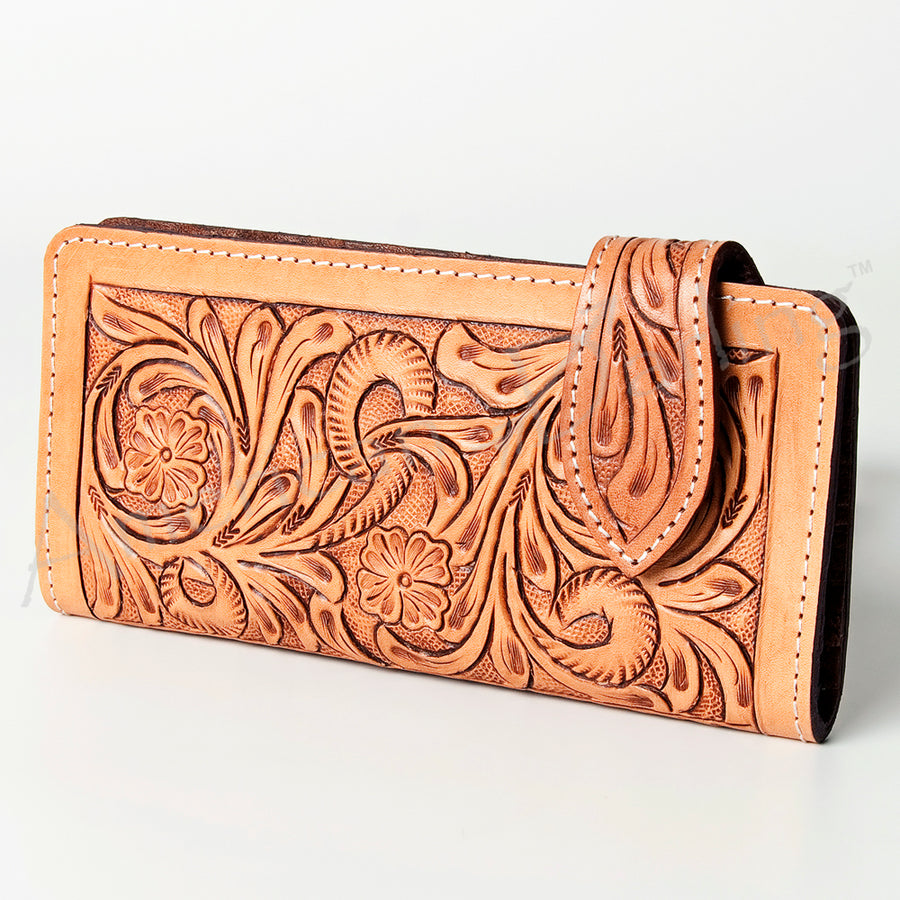 American Darling Hand Tooled Leather Wallet Bag - Uhorse