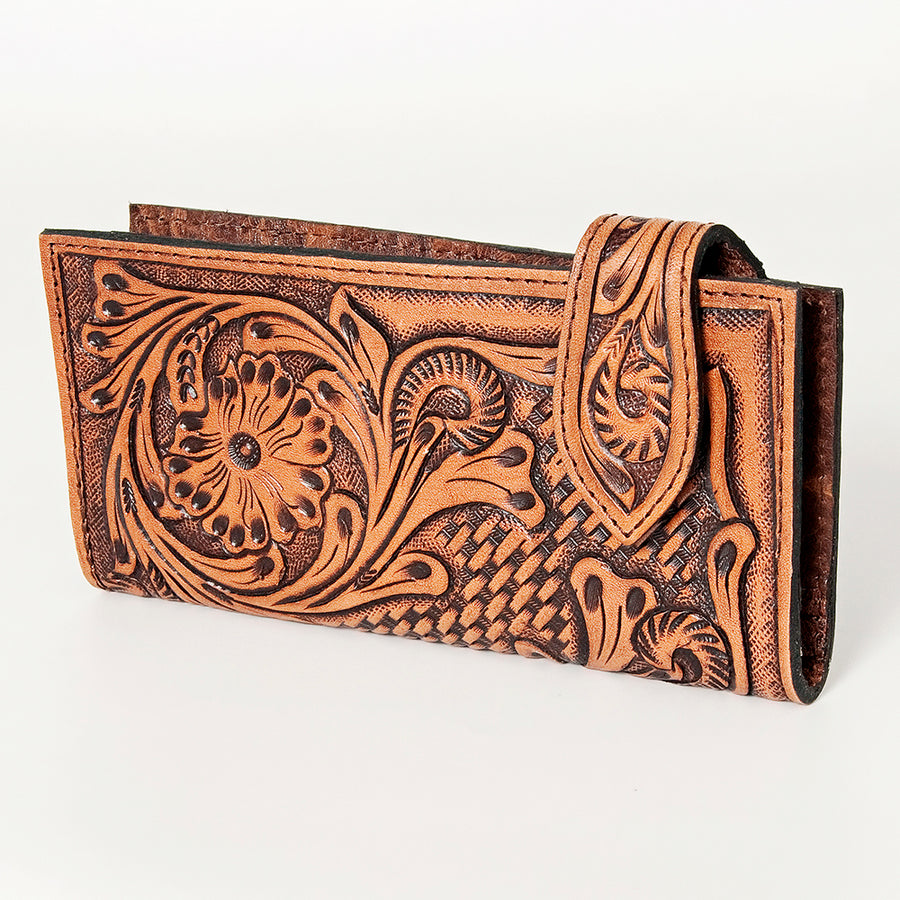 American Darling Hand Tooled Leather Wallet Bag - Uhorse