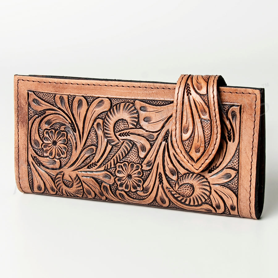 American Darling Hand Tooled Leather Wallet Bag - Uhorse