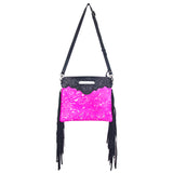 American Darling Clutch Hand Tooled Saddle Blanket Fabric Genuine