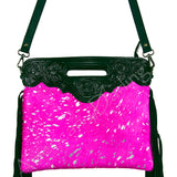 American Darling Clutch Hand Tooled Hair on Genuine Leather W. Women by Hilason – Cowboy and equestrian accessories