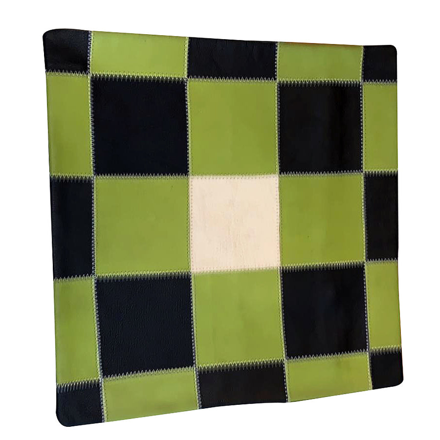 Cowhide Leather Patchwork Cushion Pillow Cover