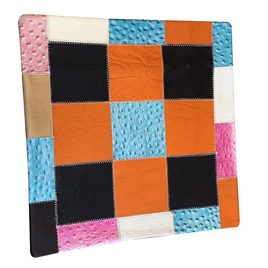 Cowhide Leather Patchwork Cushion Pillow Cover by Hilason – Cowboy and equestrian accessories