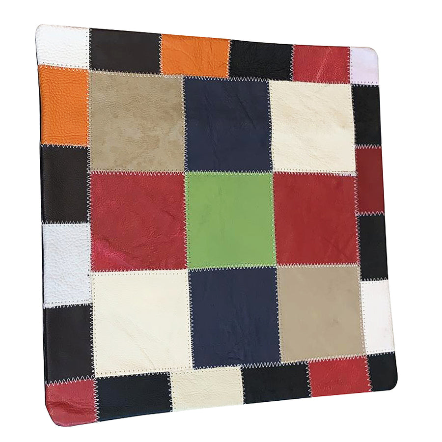 Cowhide Leather Patchwork Cushion Pillow Cover by Hilason – Cowboy and equestrian accessories