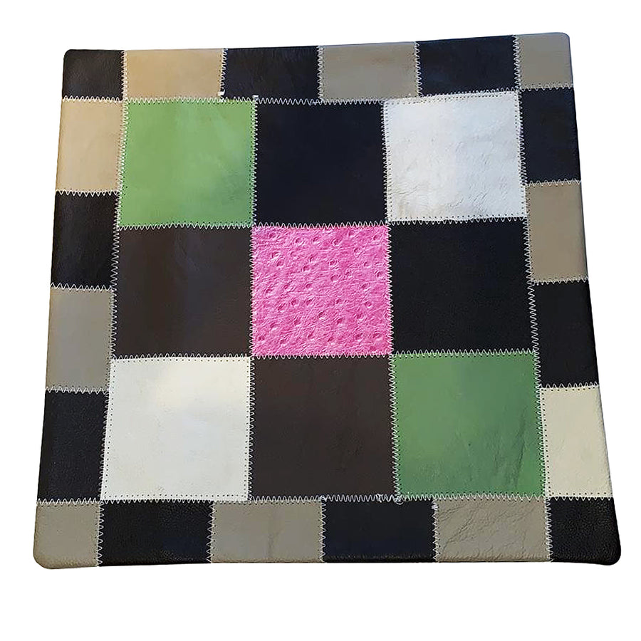 Cowhide Leather Patchwork Cushion Pillow Cover by Hilason – Cowboy and equestrian accessories