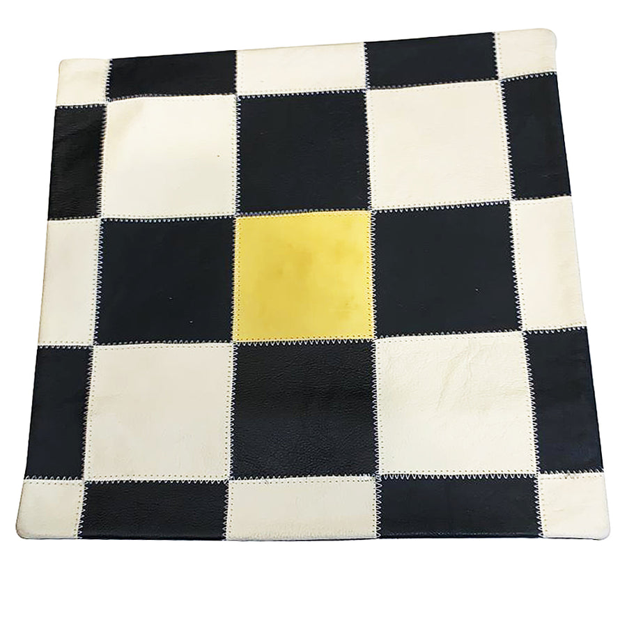 Cowhide Leather Patchwork Cushion Pillow Cover by Hilason – Cowboy and equestrian accessories
