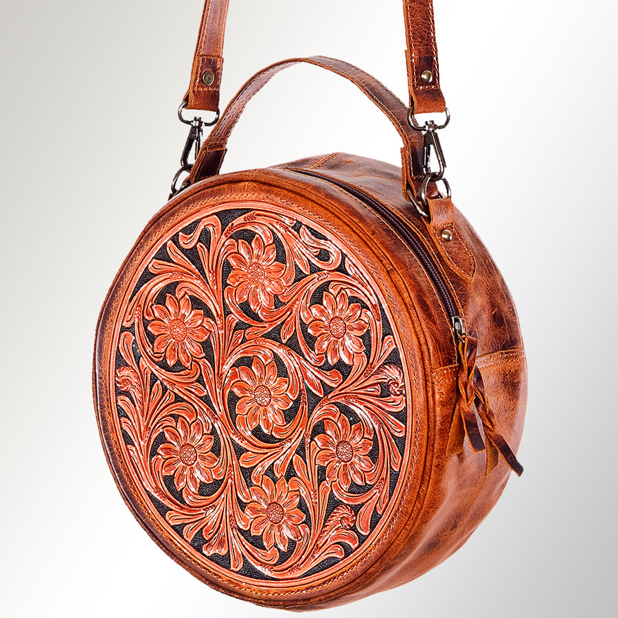 American Darling Hand Tooled Leather Canteen Bag - Uhorse