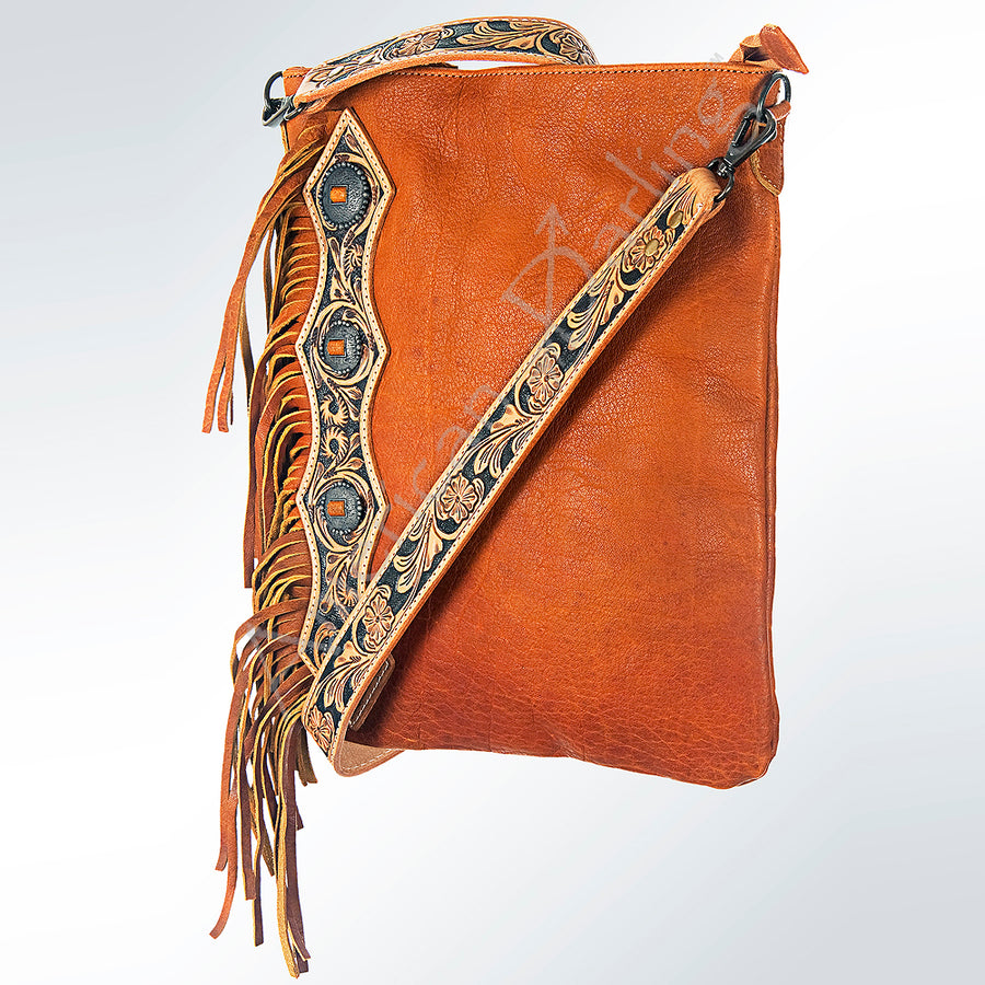 American Darling Hand Tooled Leather Chaps Bag - Uhorse