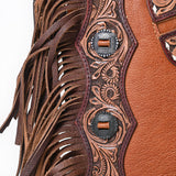 American Darling ADBG465 Chaps Bag Hand Tooled Genuine Leather Women Bag Western Handbag Purse