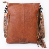 American Darling ADBG465 Chaps Bag Hand Tooled Genuine Leather Women Bag Western Handbag Purse