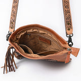 American Darling ADBG465 Chaps Bag Hand Tooled Genuine Leather Women Bag Western Handbag Purse