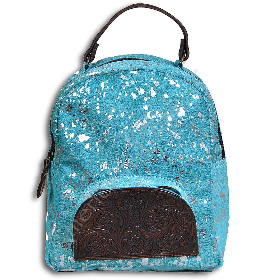 American Darling Backpack Hand Tooled Hair on Genuine Leather Western Women Bag | for Laptop School Purse Travel - Uhorse