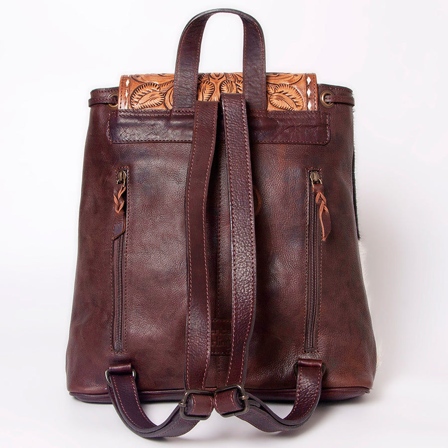 American Darling Backpack Hand Tooled Hair on Genuine Leather Western Women Bag | for Laptop School Purse Travel