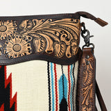 American Darling ADBGZ104 Signature Crossbody Hand Tooled Saddle Blanket Genuine Leather Women Bag Western Handbag Purse