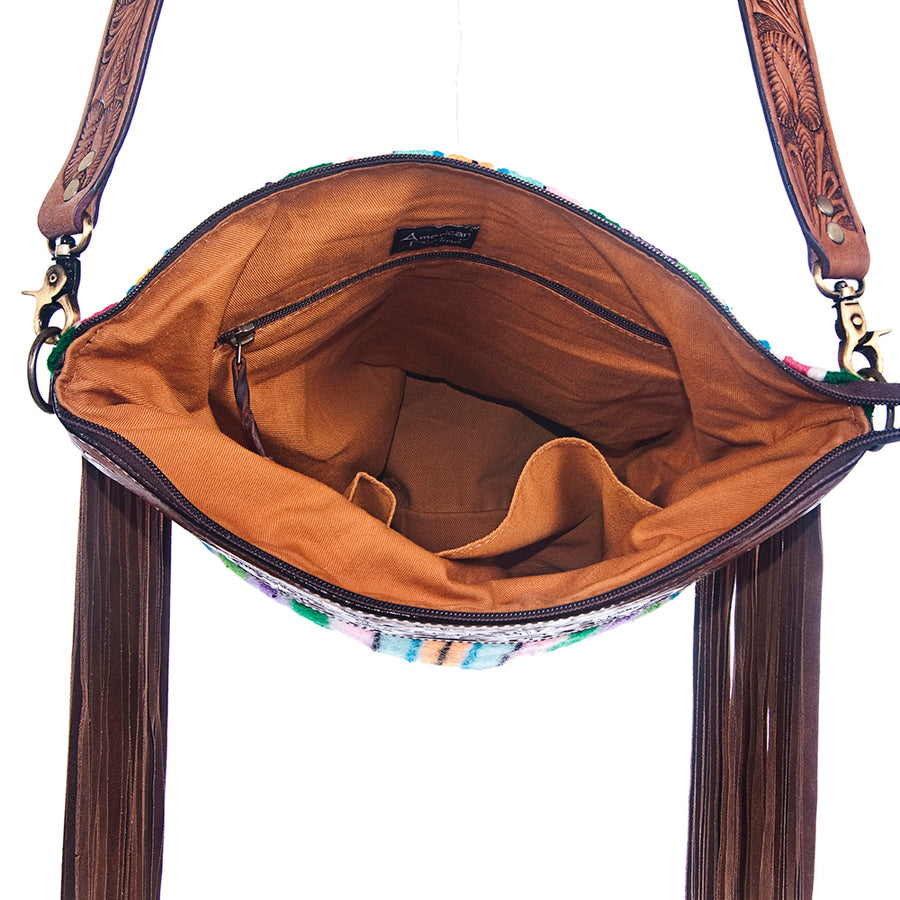 American Darling Cross Body Hand Tooled Saddle Blanket Genuine Leather Western Women Bag Handbag Purse | Crossbody for |Cute