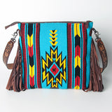 American Darling ADBGZ107R Signature Crossbody Hand Tooled Saddle Blanket Genuine Leather Women Bag Western Handbag Purse