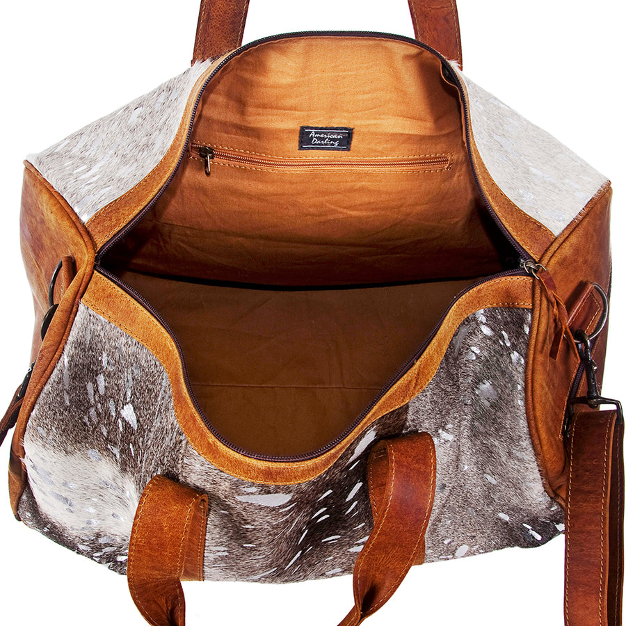 American Darling Women's Duffel Bag Western Hair On Genuine Leather Handbag and Ladies Purse