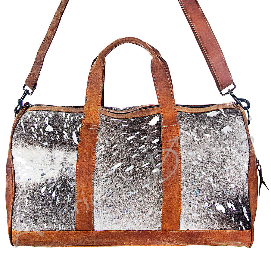 American Darling Duffel Hair On Genuine Leather Western Women Bag | Handbag Duffel Weekend Travel Bags for - Hilason