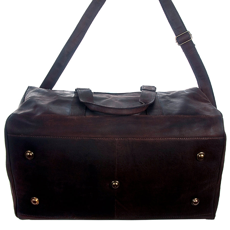 American Darling Duffel Bag Handcrafted from Hair-On Cowhide and Genuine Leather with YKK Zipper and Large Capacity