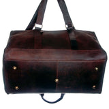 American Darling ADBG474BRWBK Duffel Hair On Genuine Leather Women Bag Western Handbag Purse