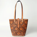 American Darling ADBG477TAN Tote Hand Tooled Genuine Leather Women Bag Western Handbag Purse