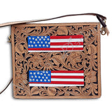 ADBG484 American Darling Hand Tooled Saddle Blanket Genuine Leather Women Bag Western Handbag Purse