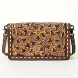 American Darling ORGANISER Upcycled Wool Genuine Leather women bag western handbag purse