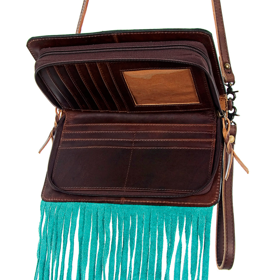 American Darling Organizer Hair On Genuine Leather Western Women Bag Handbag Purse | for Cute Travel