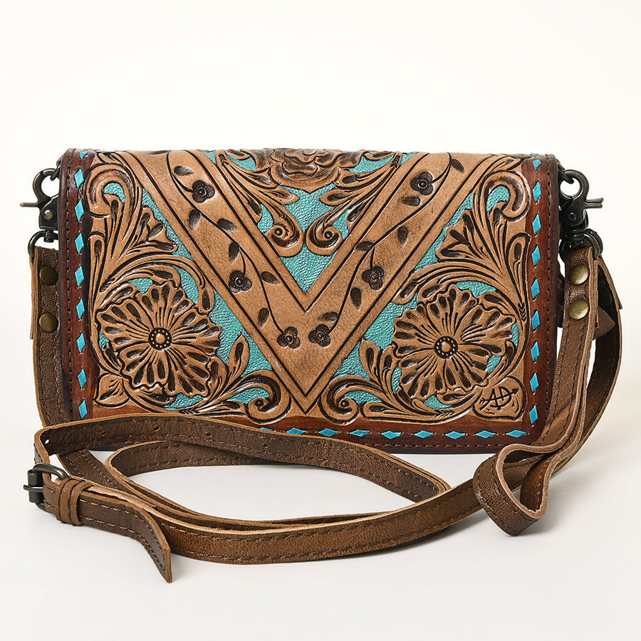 American Darling Organizer Saddle Blanket Genuine Leather Western Women Bag Handbag Purse | for Cute Travel