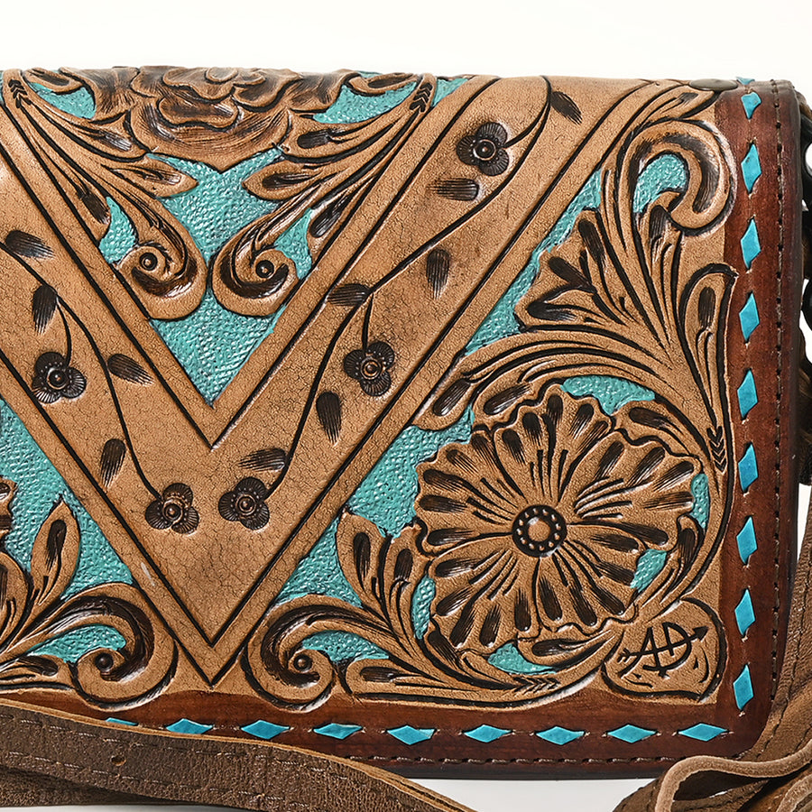 American Darling Organizer Saddle Blanket Genuine Leather Western Women Bag Handbag Purse | for Cute Travel