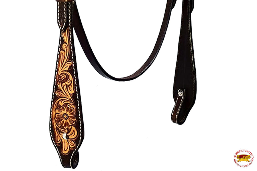 HILASON Western Horse Headstall & Breast Collar American Leather Brown | Tack Set for Horses