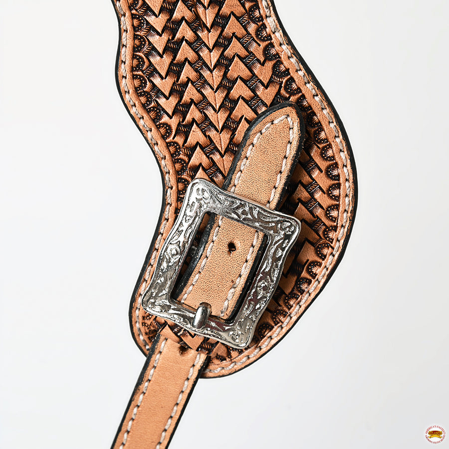 HILASON Hand-Tooled Leather Spur Straps for Men & Women – Western Design, Adjustable Fit