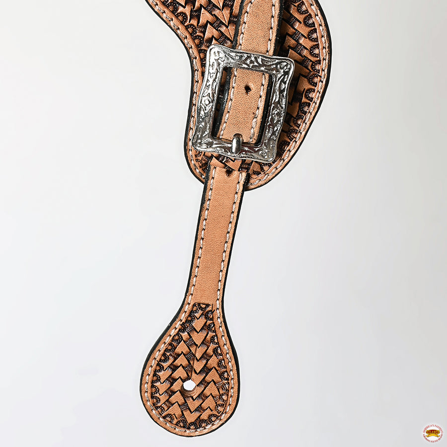 HILASON Hand-Tooled Leather Spur Straps for Men & Women – Western Design, Adjustable Fit