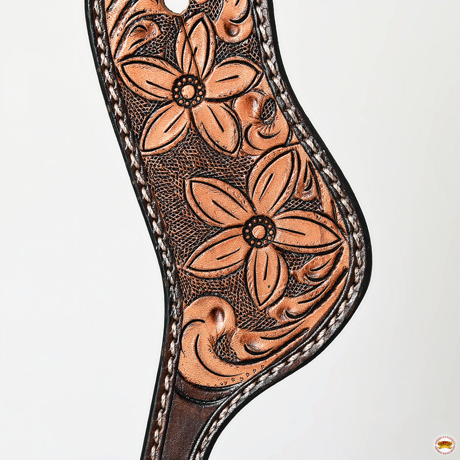 HILASON Hand-Tooled Leather Spur Straps for Men & Women – Western Design, Adjustable Fit
