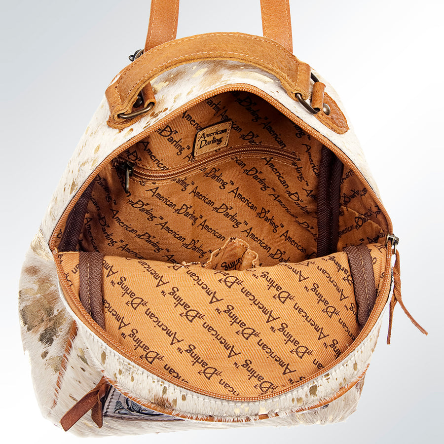 American Darling Backpack Hair on Genuine Leather Western Women Bag | for Laptop School Purse Travel
