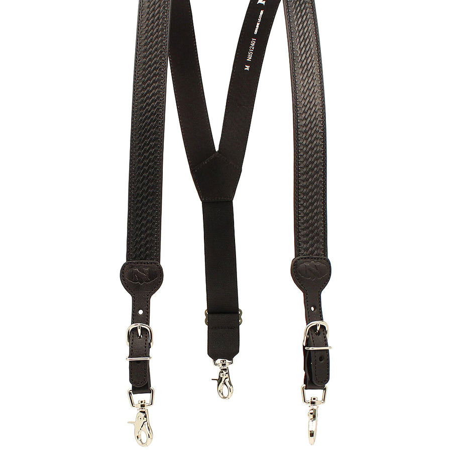 Xx Large Nocona Belt men's Basic Basket Leather Suspender Black - Uhorse