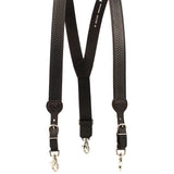 X Large Nocona Belt men's Basic Basket Leather Suspender Black - Uhorse