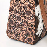 American Darling ADBGH101 Tote Hand Tooled Hair-On Genuine Leather Women Bag Western Handbag Purse