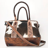 American Darling ADBGH101 Tote Hand Tooled Hair-On Genuine Leather Women Bag Western Handbag Purse