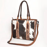 American Darling ADBGH101 Tote Hand Tooled Hair-On Genuine Leather Women Bag Western Handbag Purse