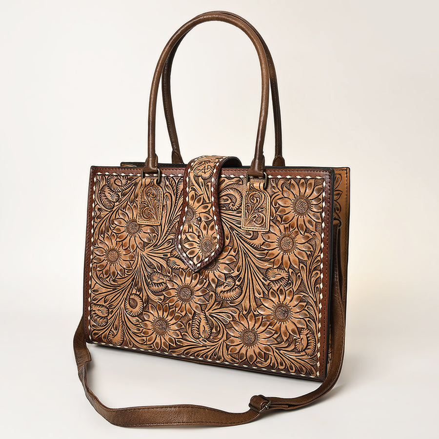 American Darling Tote Hand Tooled Genuine Leather Western Women Bag Handbag Purse | Travel Bags College Casual - Uhorse
