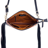 American Darling Small Crossbody Hand Tooled Hair On Genuine Leather Women Bag Western Handbag Purse