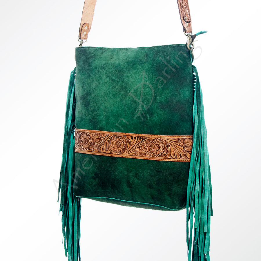 American Darling Large Crossbody Hand Tooled Genuine Leather Western Women Bag Handbag Purse | Crossbody for |Cute - Uhorse